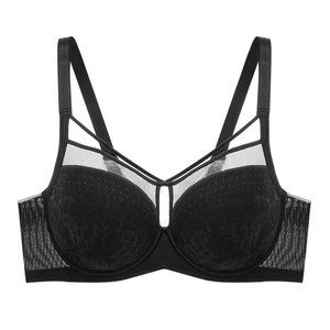 Harper Smooth Lace FlexWire Strappy Soft Cup Bra, D-H Cup ×  Black / 32 / H
